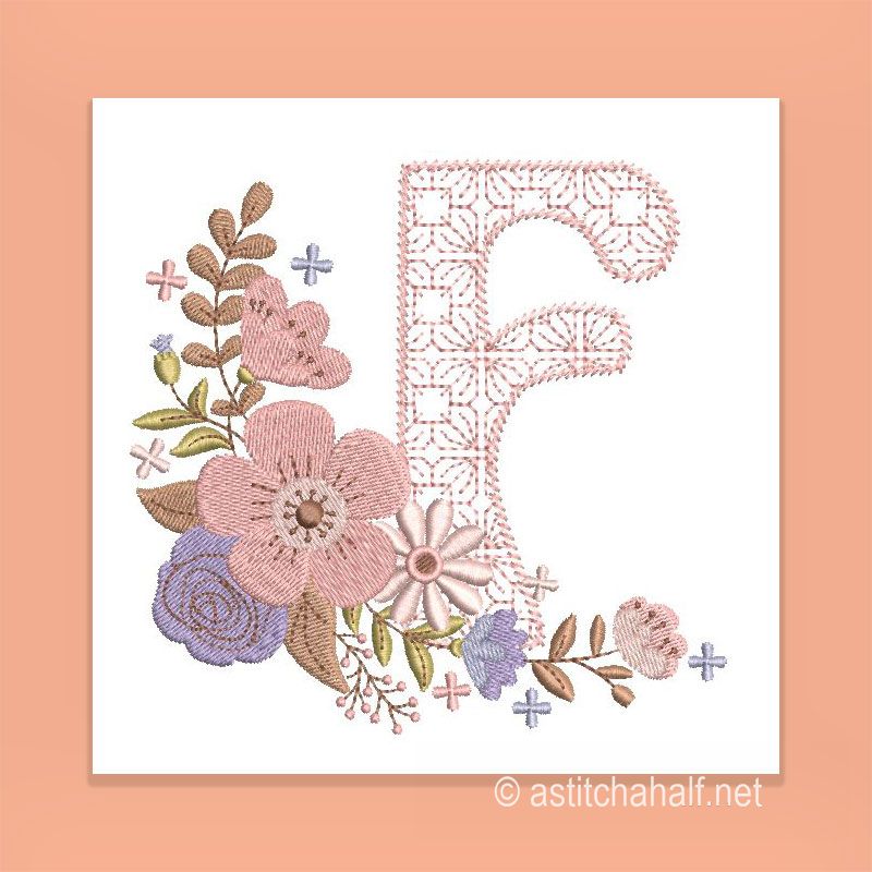 Autumn and Lace Monogram Monogram F