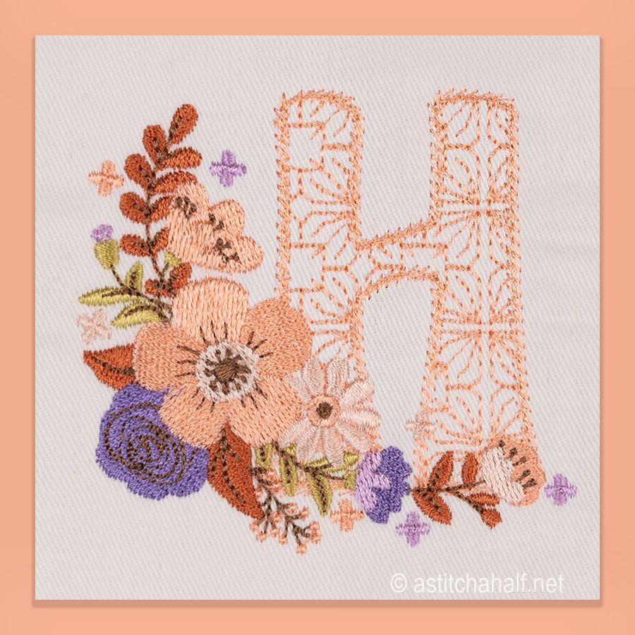 Autumn and Lace Monogram Monogram H