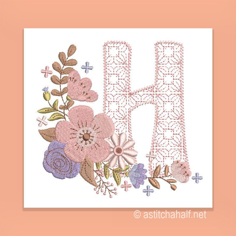 Autumn and Lace Monogram Monogram H