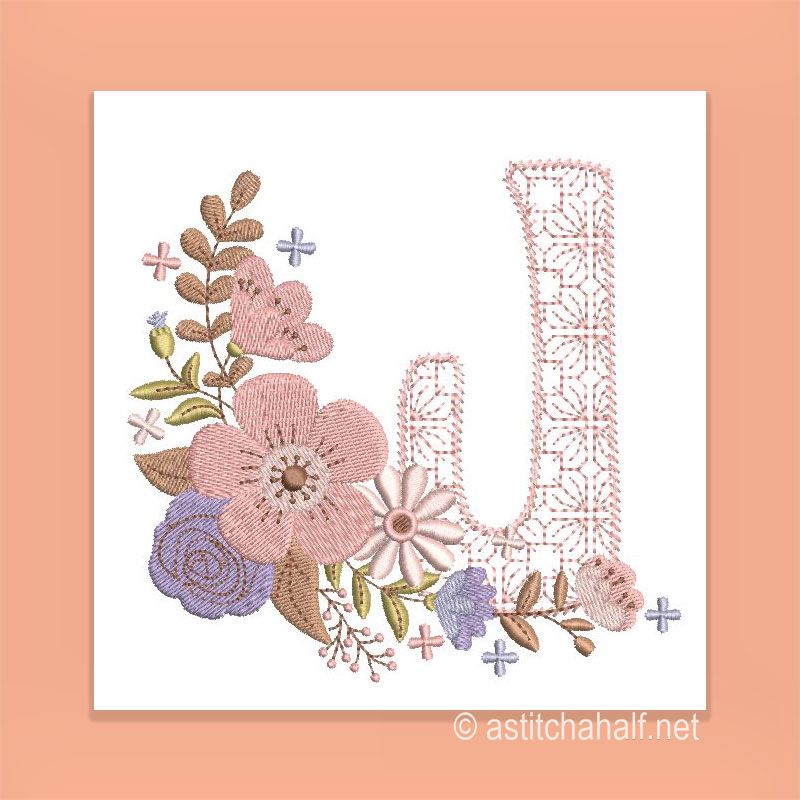 Autumn and Lace Monogram Monogram J