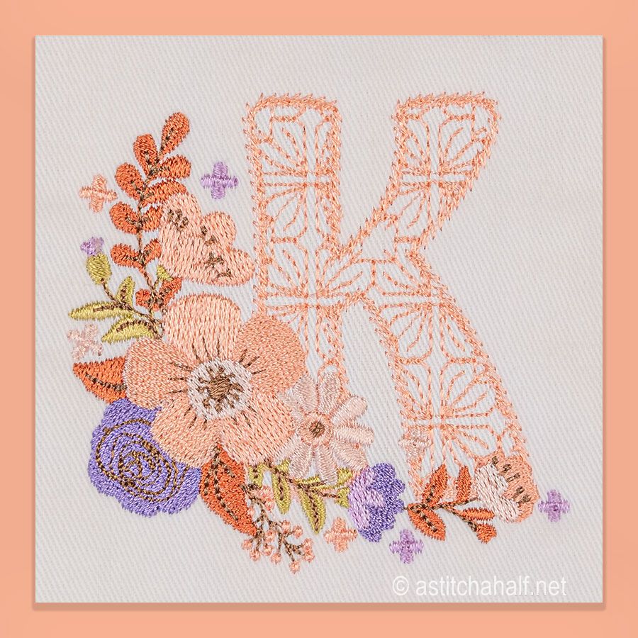 Autumn and Lace Monogram Monogram K