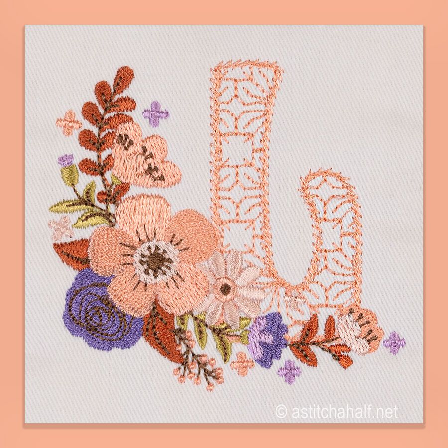 Autumn and Lace Monogram Monogram L