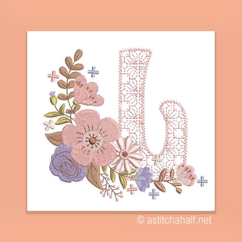 Autumn and Lace Monogram Monogram L