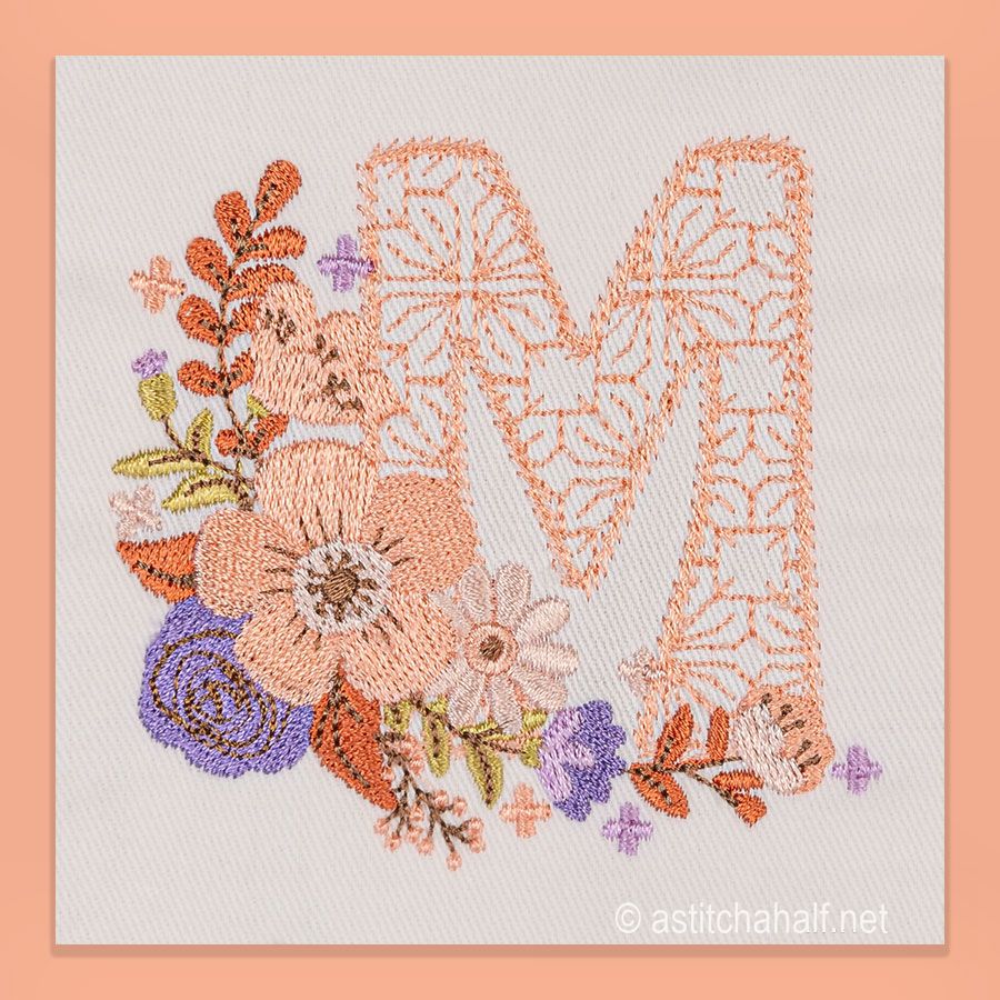 Autumn and Lace Monogram Monogram M