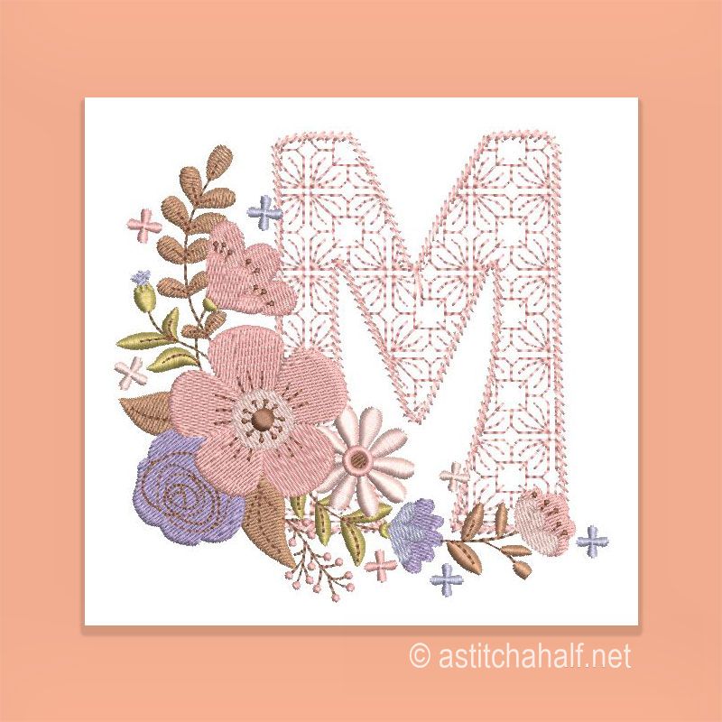Autumn and Lace Monogram Monogram M