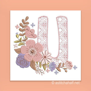 Autumn and Lace Monogram Monogram U