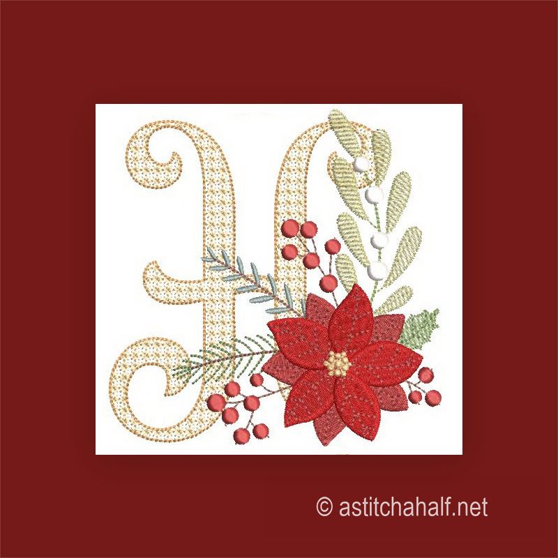 Scarlet Symphony Monogram Letter H