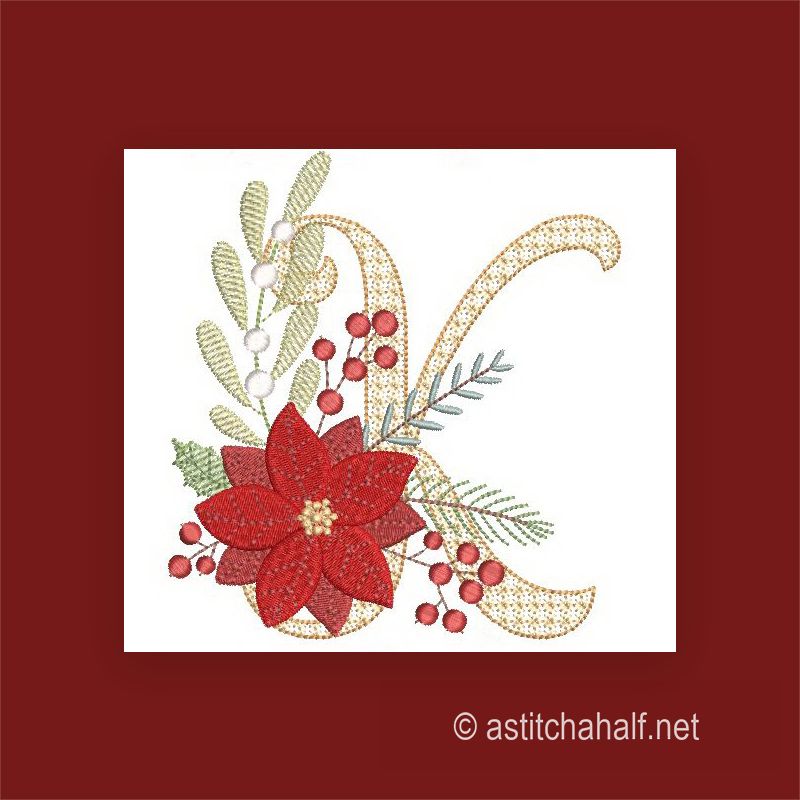 Scarlet Symphony Monogram Letter K