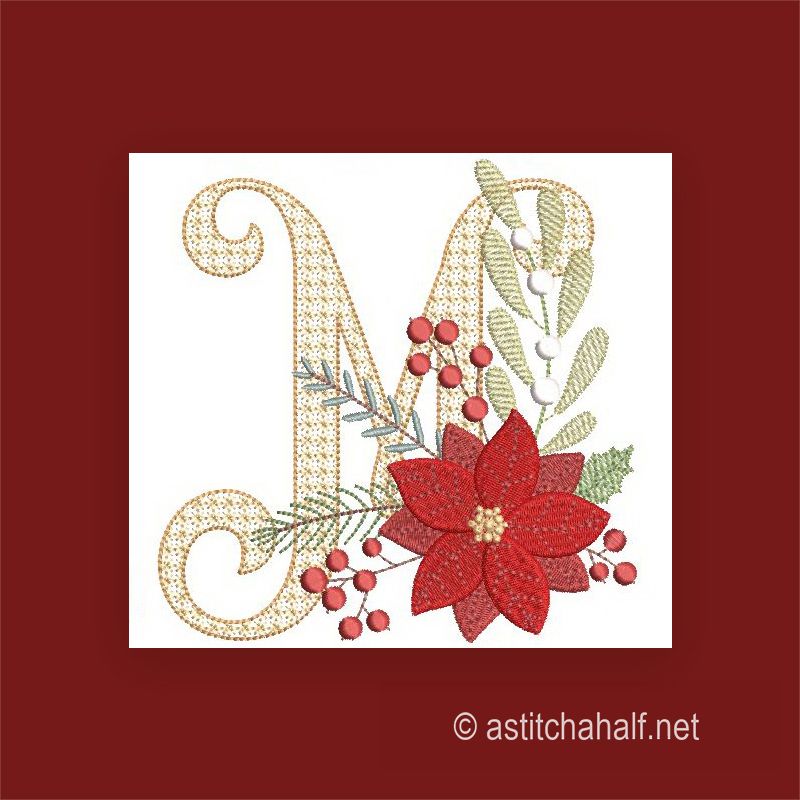 Scarlet Symphony Monogram Letter M