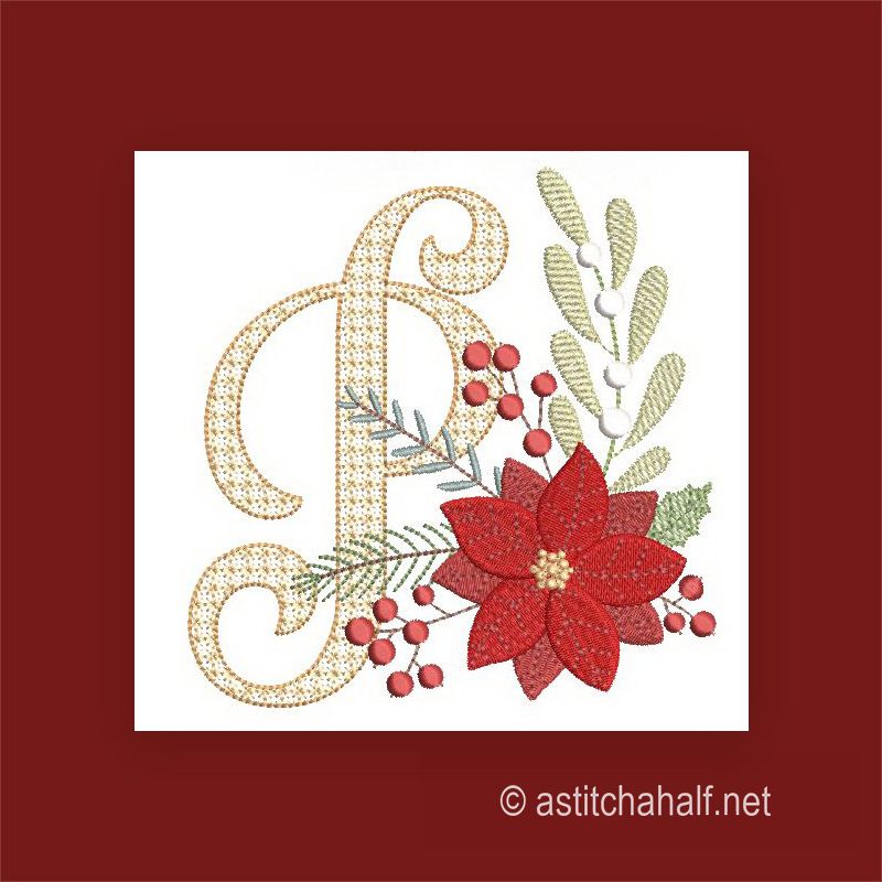 Scarlet Symphony Monogram Letter P