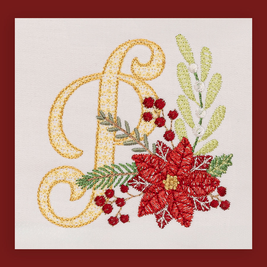 P and S 5 Two-letter Monogram Machine Embroidery Design in 5 Sizes for 4 X  4 and 5 X 7 Hoops 