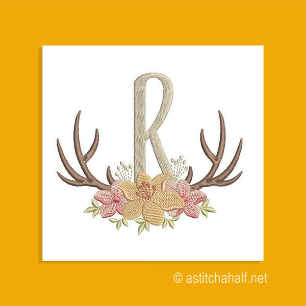 Antler Atelier Monogram Letter R - aStitch aHalf