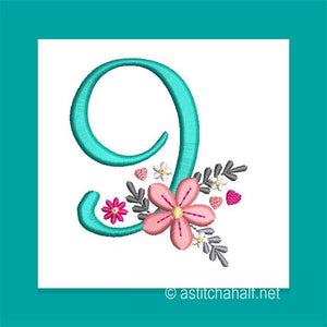 Petals Petit Monogram Number 9