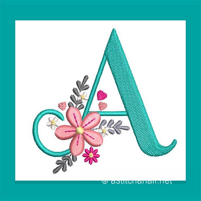 Petals Petit Monogram Letter A
