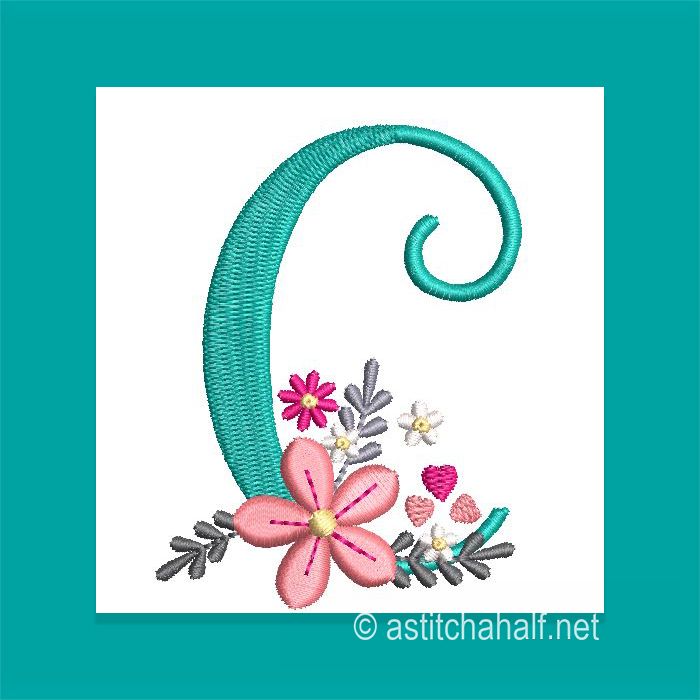 Petals Petit Monogram Letter C