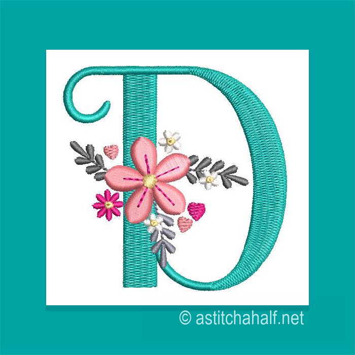 Petals Petit Monogram Letter D