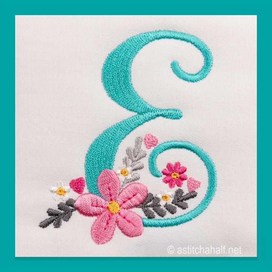 Petals Petit Monogram Letter E
