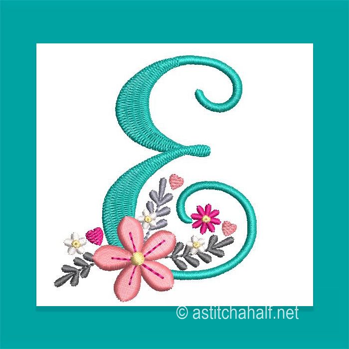 Petals Petit Monogram Letter E