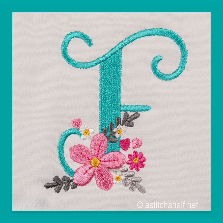 Petals Petit Monogram Letter F