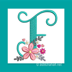 Petals Petit Monogram Letter F