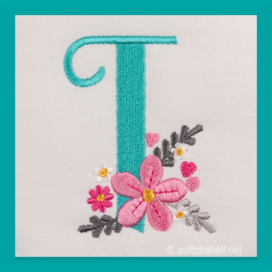 Petals Petit Monogram Letter I