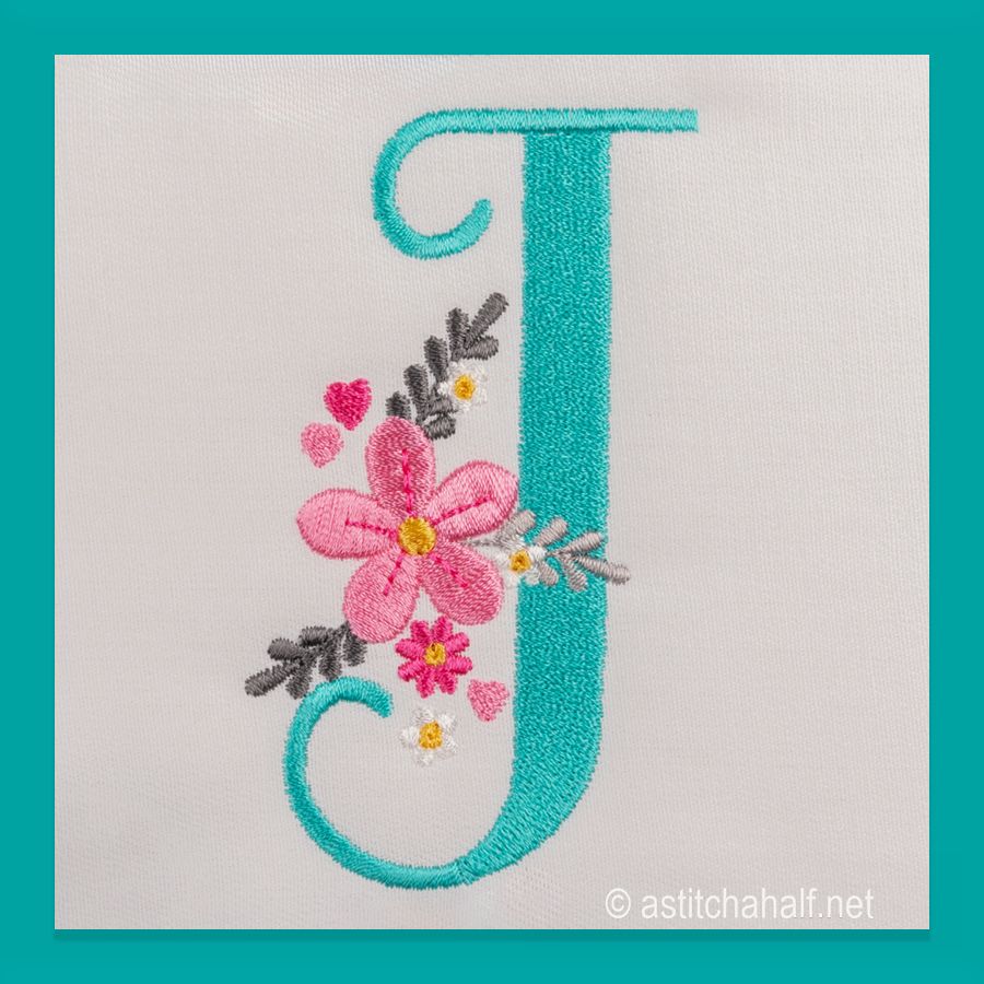 Petals Petit Monogram Letter J