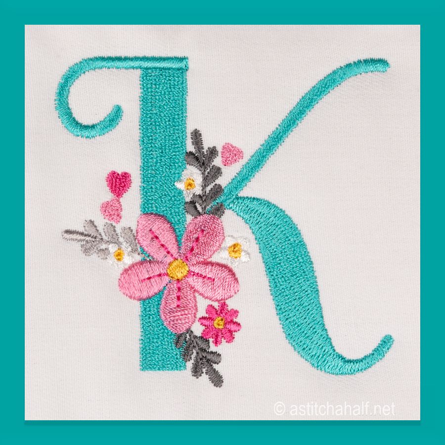 Petals Petit Monogram Letter K