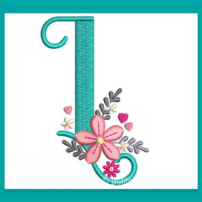Petals Petit Monogram Letter L