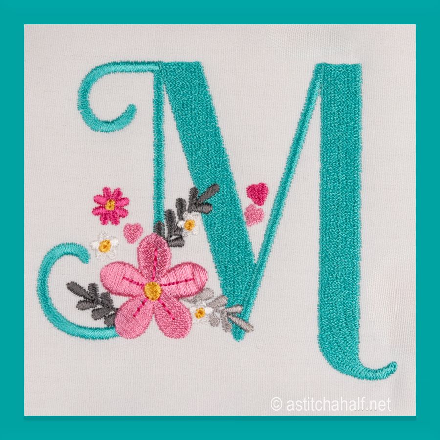 Petals Petit Monogram Letter M