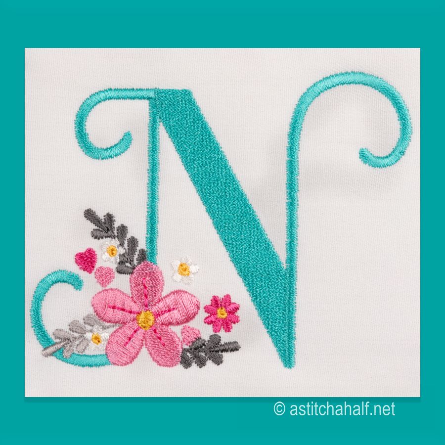 Petals Petit Monogram Letter N