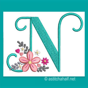 Petals Petit Monogram Letter N