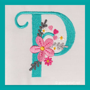 Petals Petit Monogram Letter P