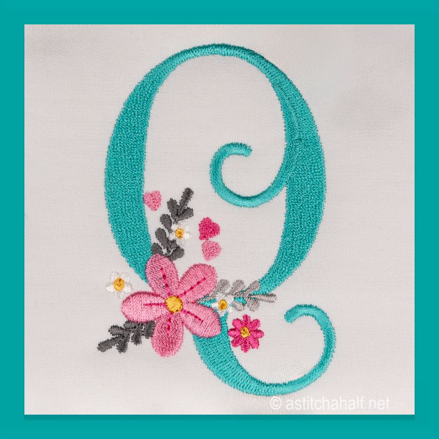 Petals Petit Monogram Letter Q