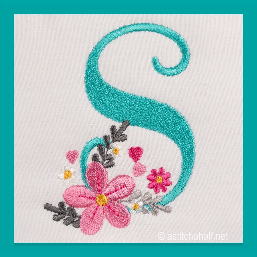 Petals Petit Monogram Letter S