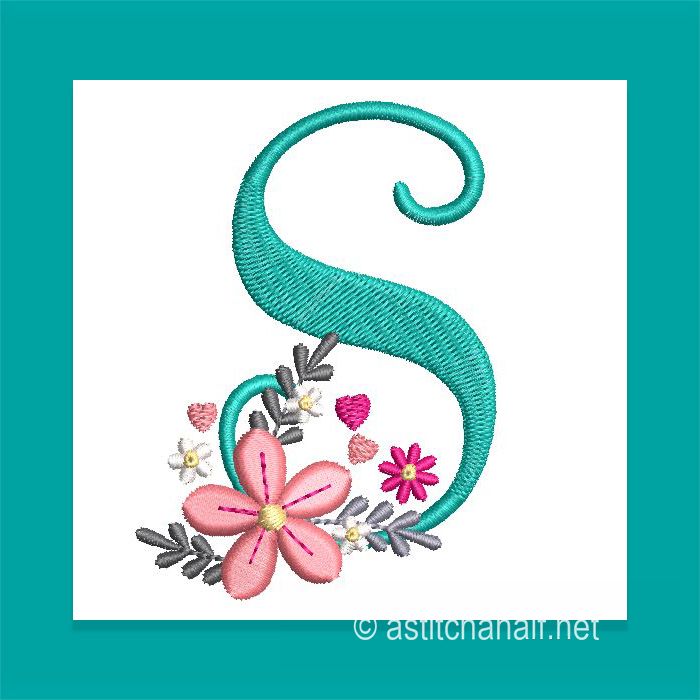 Petals Petit Monogram Letter S