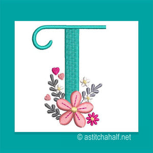 Petals Petit Monogram Letter T