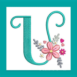 Petals Petit Monogram Letter U