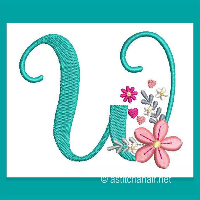 Petals Petit Monogram Letter W