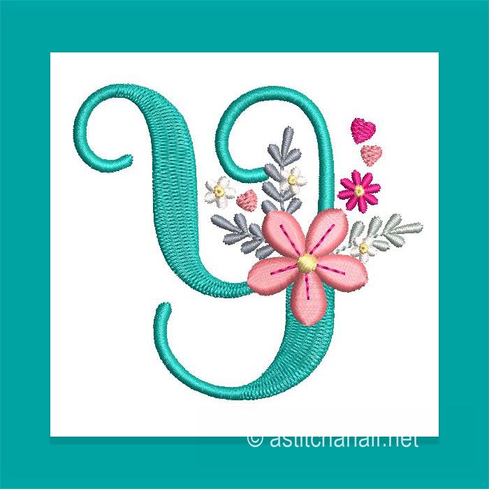 Petals Petit Monogram Letter Y