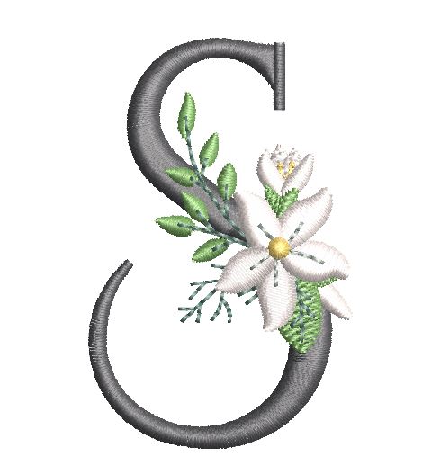 Snow Bouquet Letter S