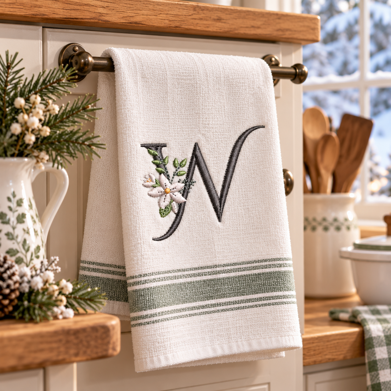 Snow Bouquet Letter W