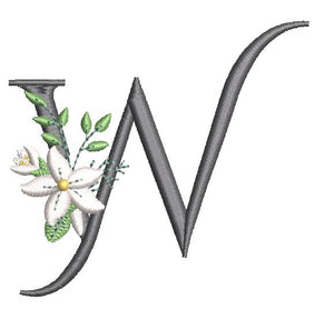 Snow Bouquet Letter W