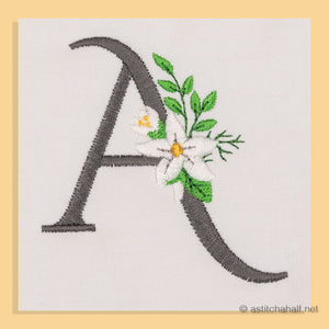 Snow Bouquet Letter A