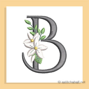 Snow Bouquet Letter B