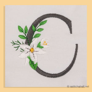 Snow Bouquet Letter C