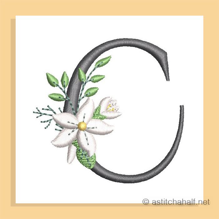 Snow Bouquet Letter C