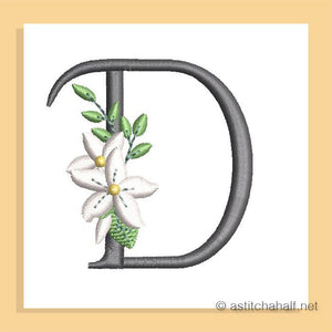 Snow Bouquet Letter D