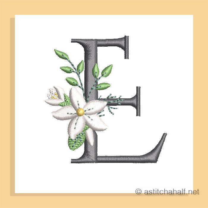 Snow Bouquet Letter E