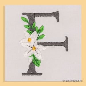 Snow Bouquet Letter F