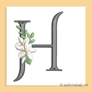 Snow Bouquet Letter H